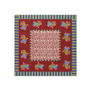 Telo Cotone 180x180cm Indian Tiger Red