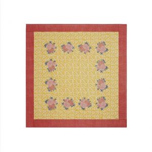 Telo Cotone 220x220cm Arabesqua Corolla Gold Natural