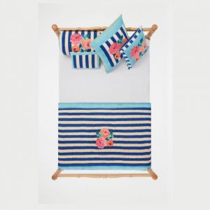 Cuscino Cotone 30x40 Nizam Stripes Blue Natural