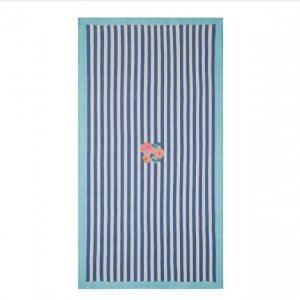 Telo Cotone 180x350cm Nizam Stripes Blue Natural