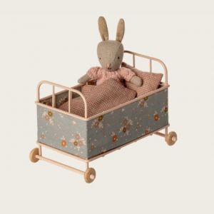 LETTINO MAILEG MICRO ROSA CON SPONDE – COMPLETO DI BIANCHERIA