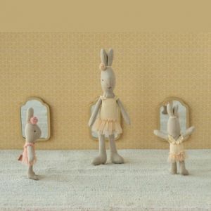 CONIGLIO MAILEG TAGLIA 1 – BALLERINA IN TUTA E GONNA DI TULLE BIANCA