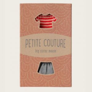 MAGLIONE A RIGHE E GONNA CLASSICA PER TOPO SORELLA MAGGIORE