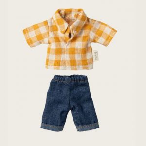 TOPO MAILEG PAPÀ CON CAMICIA A QUADRI