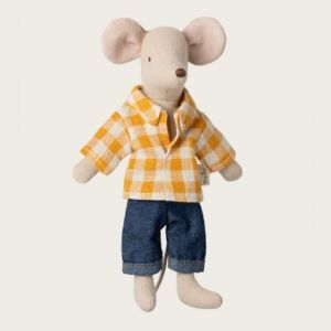 TOPO MAILEG PAPÀ CON CAMICIA A QUADRI