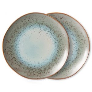 PIATTI PIANI IN CERAMICA SET DI 2