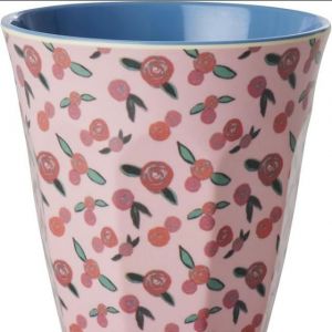 Bicchiere in melamina con Rose - Medio - 250 ml