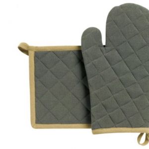 Set guanto da cucina e presina riciclati Grace FORESTA