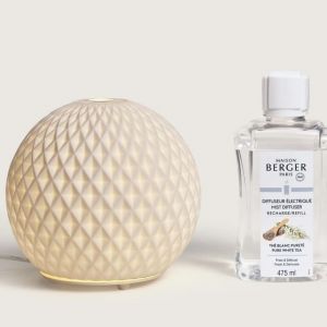 Lampe Berger -Diffusore Elettrico Sphère + 475ml Thé Blanc Pureté