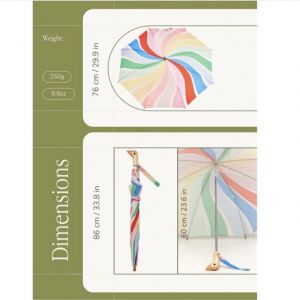 OMBRELLO DUCKLING CHILDREN- RAINBOW STRIPES