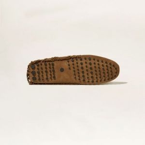 MOCASSINO EMILY IN CAMOSCIO CON FRANGE E NAPPINE