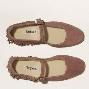 MARY JANE IN CAMOSCIO CON FRANGE- rosa