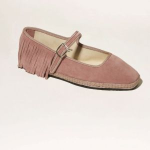 MARY JANE IN CAMOSCIO CON FRANGE- rosa