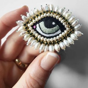 SPILLA OCCHIO BAROCCO BIANCO