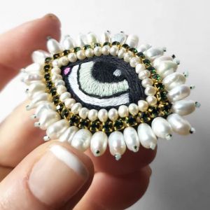 SPILLA OCCHIO BAROCCO BIANCO