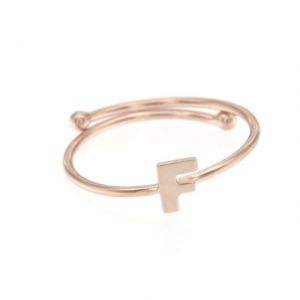 ANELLO REGOLABILE CON LETTERA F
