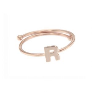 ANELLO REGOLABILE CON LETTERA R