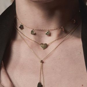 GIROCOLLO con CUORI PENDENTI