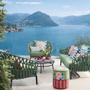 Federa in cotone 45x45 Positano Red Tiles