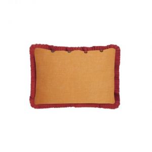 Federe in organza 35x50  MUSTARD-RED