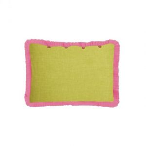 Federa in organza 35x50 ACID GREEN-PINK
