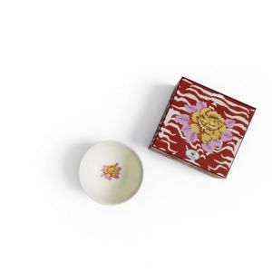 Coppetta in porcellana-Indiana tiger red