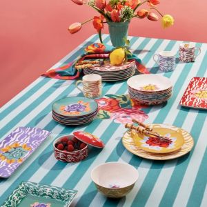 Coppetta in porcellana-Indiana tiger red