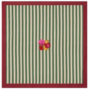 Tovaglia 220x220 nizam stripes green natural