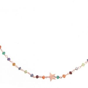 GIROCOLLO CON PIETRE MULTICOLOR E STELLA