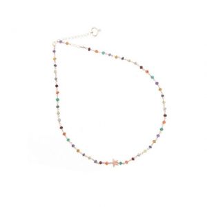 GIROCOLLO CON PIETRE MULTICOLOR E STELLA