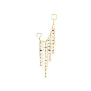 ORECCHINO EARCUFF IN CHAINS E PIETRE