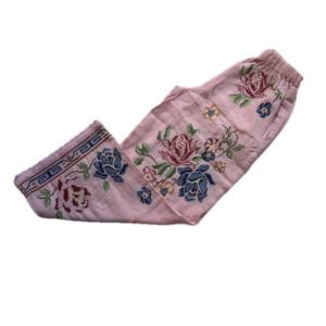 FLOWER DESIGN LONG PANTS-pink