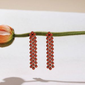 ORECCHINI OLEANDRO- corallo
