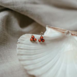 ORECCHINI LAMÉ- corallo