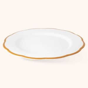 PIATTO PIANO- linea petalo, ocra