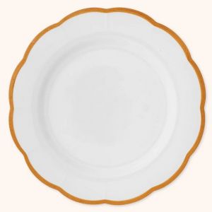 PIATTO PIANO- linea petalo, ocra