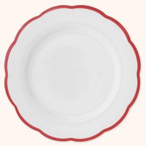 PIATTO PIANO- linea petalo, rosso