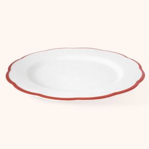 PIATTO PIANO- linea petalo, rosso