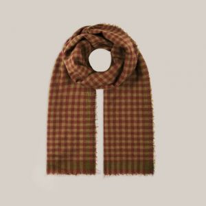 SCIARPA vichy n693- brown