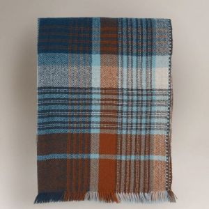 PLAID dahlia n81- blue and orange