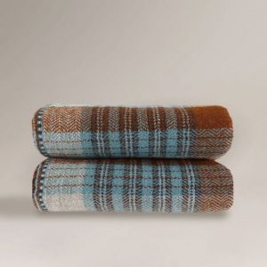 PLAID dahlia n81- blue and orange