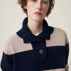 MAGLIONE gregor n210- beige e blue