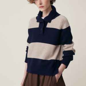 MAGLIONE gregor n210- beige e blue