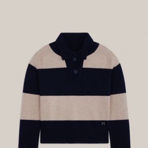 MAGLIONE gregor n210- beige e blue
