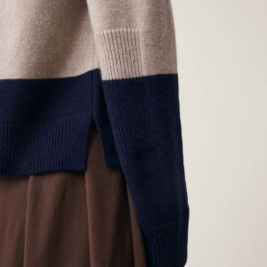 MAGLIONE gregor n210- beige e blue