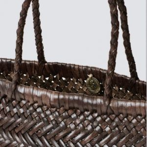 MINI FLAT GORA BASKET- dk brown