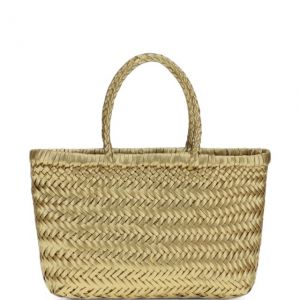 MINI FLAT GORA BASKET- gold foil