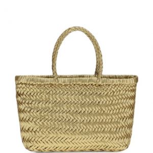 MINI FLAT GORA BASKET- gold foil