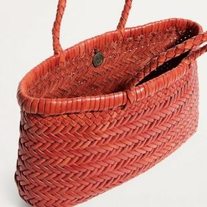 MINI FLAT GORA BASKET- poppy red