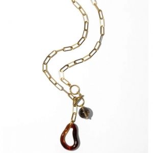 COLLANA PLUMB- pietra ambra
